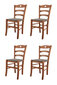 Kėdė Cuore, 4 vnt, rudos цена и информация | Virtuvės ir valgomojo kėdės | pigu.lt