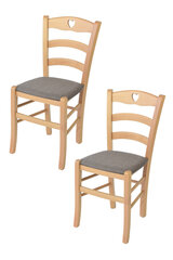 Kėdė Cuore, 2 vnt, rudos kaina ir informacija | Virtuvės ir valgomojo kėdės | pigu.lt