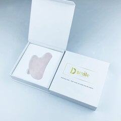 Скребок гуаша из розового кварца Dsmile цена и информация | Массажеры для лица, инструменты для чистки лица | pigu.lt
