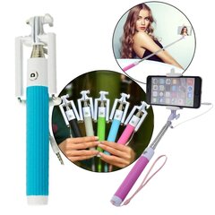 Teleskopinė selfie lazda, Mėlynos spalvos kaina ir informacija | Asmenukių lazdos (selfie sticks) | pigu.lt