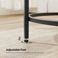 Apvalus staliukas su juodu metaliniu rėmu kaina ir informacija | Kavos staliukai | pigu.lt