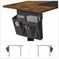 Reguliuojamo aukščio stalas, vintažinė ruda/juoda цена и информация | Kompiuteriniai, rašomieji stalai | pigu.lt