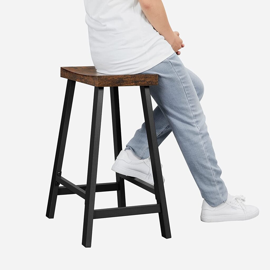 Baro kėdžių rinkinys, 2vnt., su lenkta sėdyne цена и информация | Virtuvės ir valgomojo kėdės | pigu.lt