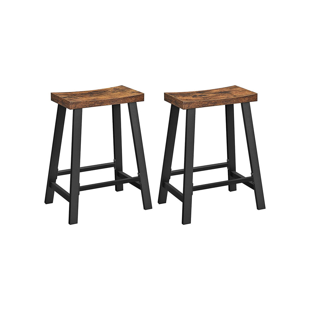 Baro kėdžių rinkinys, 2vnt., su lenkta sėdyne цена и информация | Virtuvės ir valgomojo kėdės | pigu.lt