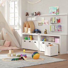 Žaislų spintelė vaikų kambariui, balta kaina ir informacija | Vaikiškos spintelės | pigu.lt