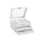 Papuošalų dėžutė su veidrodžiu JBC158W01, baltos spalvos kaina ir informacija | Interjero detalės | pigu.lt