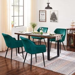 6-ių kėdžių komplektas Songmics, mėlynas kaina ir informacija | Virtuvės ir valgomojo kėdės | pigu.lt