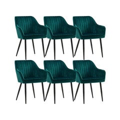 Набор из 6 обеденных стульев, синий цена и информация | Стулья для кухни и столовой | pigu.lt