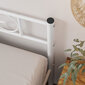 Metalinis dvigulės lovos rėmas 140x190 cm, balta kaina ir informacija | Lovos | pigu.lt