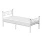 Metalinis viengulės lovos rėmas, 90x190 cm,, balta kaina ir informacija | Lovos | pigu.lt
