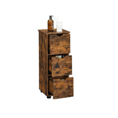 Винтажный коричневый комод 30 х 30 х 80 см с ящиками цена и информация | Шкафчики для ванной | pigu.lt