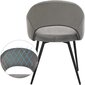 2 vnt. valgomojo kėdžių rinkinys Songmics, pilkas kaina ir informacija | Virtuvės ir valgomojo kėdės | pigu.lt