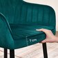 Valgomojo kėdė, 62,5 x 60 x 85 cm, melsvai žalia kaina ir informacija | Virtuvės ir valgomojo kėdės | pigu.lt