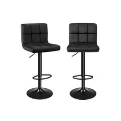 2-jų baro kėdžių komplektas Songmics, juodas kaina ir informacija | Virtuvės ir valgomojo kėdės | pigu.lt