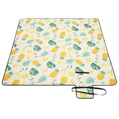 Songomics ananasų rašto pikniko antklodė / pledas 200x200 cm kaina ir informacija | Turistiniai čiužiniai ir kilimėliai | pigu.lt