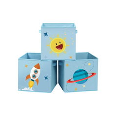 Набор коробок из 3-х частей, синий цена и информация | Ящики для вещей | pigu.lt