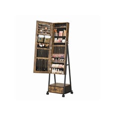 Шкаф для украшений винтажный коричнево-черный цена и информация | Зеркала | pigu.lt