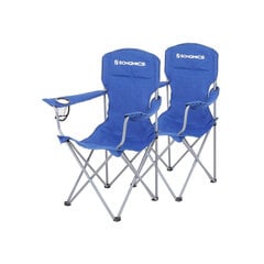 Комплект из 2 стульев для кемпинга. темно-синий цена и информация | Туристическая мебель | pigu.lt