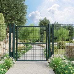 Садовые ворота из оцинкованной стали 106 x 100 см, зеленые цена и информация | Заборы и принадлежности к ним | pigu.lt