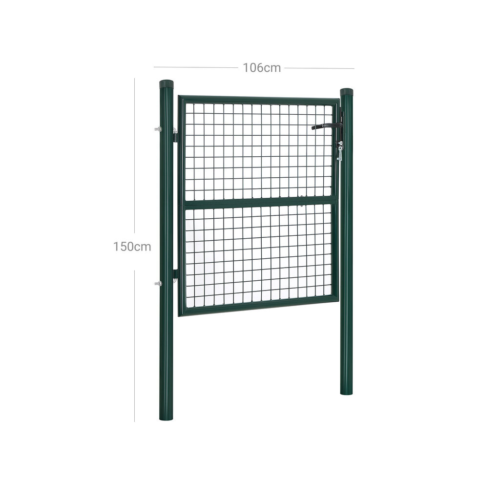 Cinkuoto plieno sodo vartai 106 x 100 cm kaina ir informacija | Tvoros ir jų priedai | pigu.lt