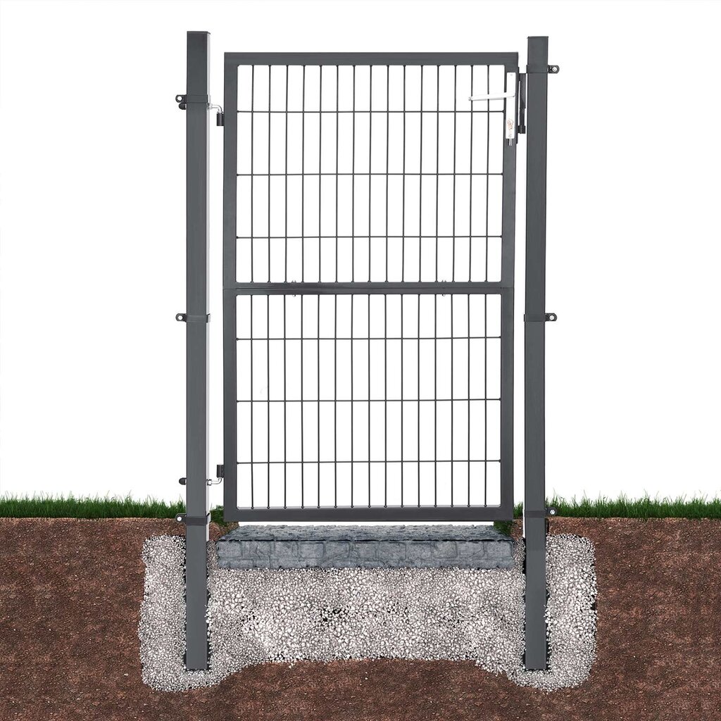 Cinkuoti geležiniai sodo vartai Songmics, 106x150 cm kaina ir informacija | Tvoros ir jų priedai | pigu.lt
