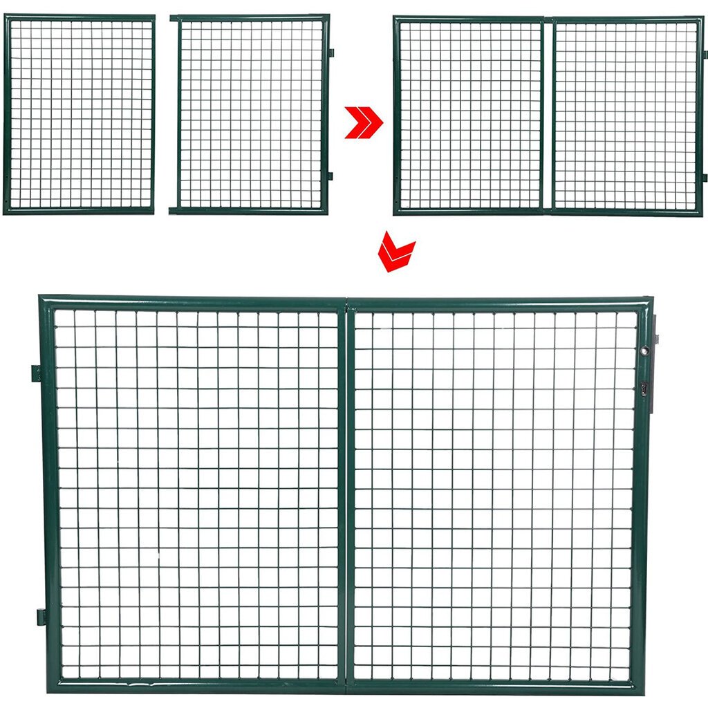 Dvigubi vartai Songmics 100x320cm цена и информация | Tvoros ir jų priedai | pigu.lt