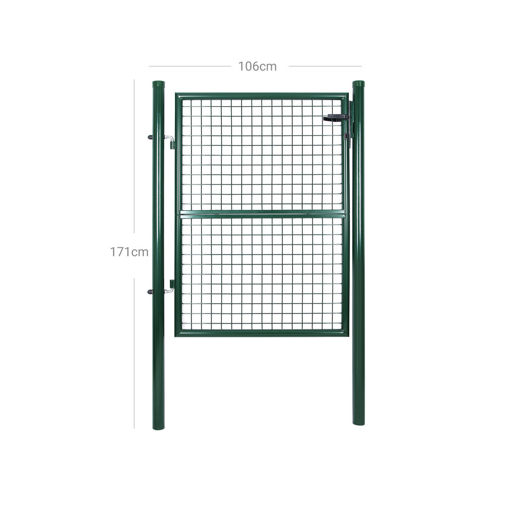 Cinkuoto plieno vartai Songmics, 106x125cm kaina ir informacija | Tvoros ir jų priedai | pigu.lt