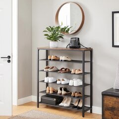 Batų lentyna, ruda kaina ir informacija | Batų spintelės, lentynos ir suolai | pigu.lt