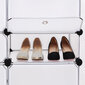 Plastikinė batų lentyna, 6 skyrių, baltos spalvos kaina ir informacija | Batų spintelės, lentynos ir suolai | pigu.lt