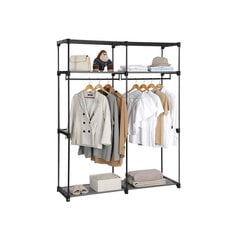 Тканевый гардероб 140 х 43 х 174 см., цвет серый цена и информация | Шкафы | pigu.lt