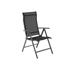 Удобный складной садовый стул, черный цена и информация | Садовые стулья, кресла, пуфы | pigu.lt