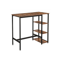 Барный стол 109 х 60 х 100 см., цвет коричневый цена и информация | Кухонные и обеденные столы | pigu.lt