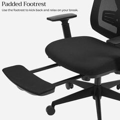 Biuro kėdė OBN61BKV1, juoda kaina ir informacija | Biuro kėdės | pigu.lt
