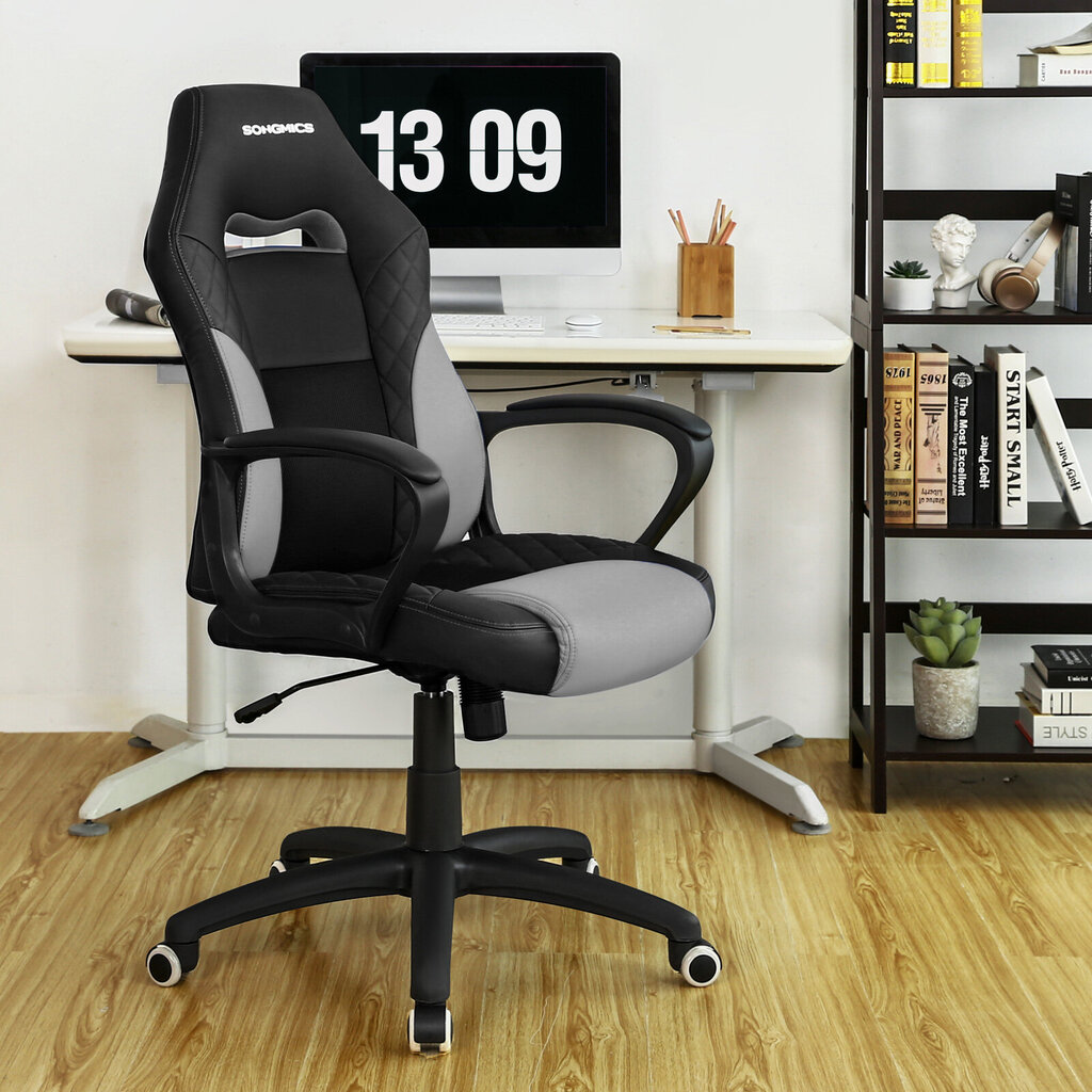 Žaidimų kėdė OBG38BG, juoda/pilka цена и информация | Biuro kėdės | pigu.lt