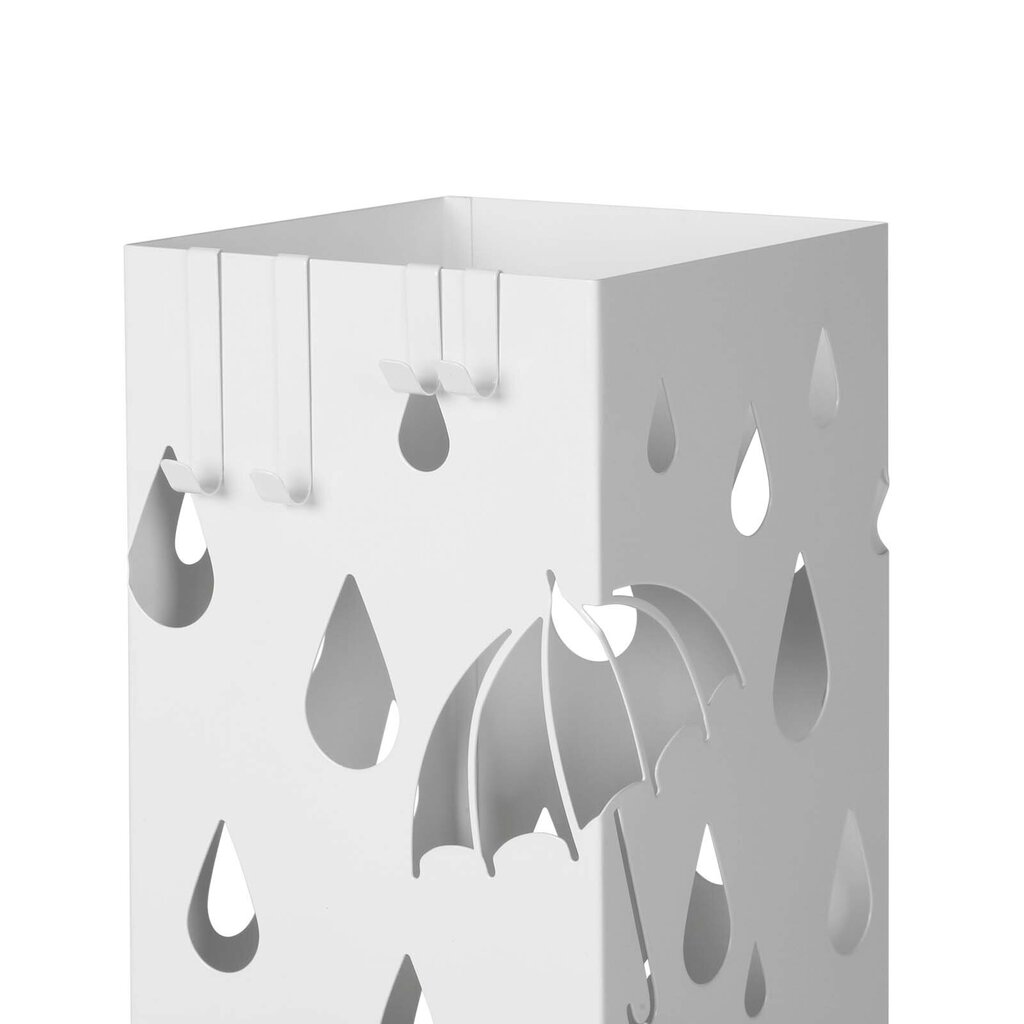 Stovas skėčiams, 15,5 x 15,5 x 49 cm, baltas kaina ir informacija | Interjero detalės | pigu.lt
