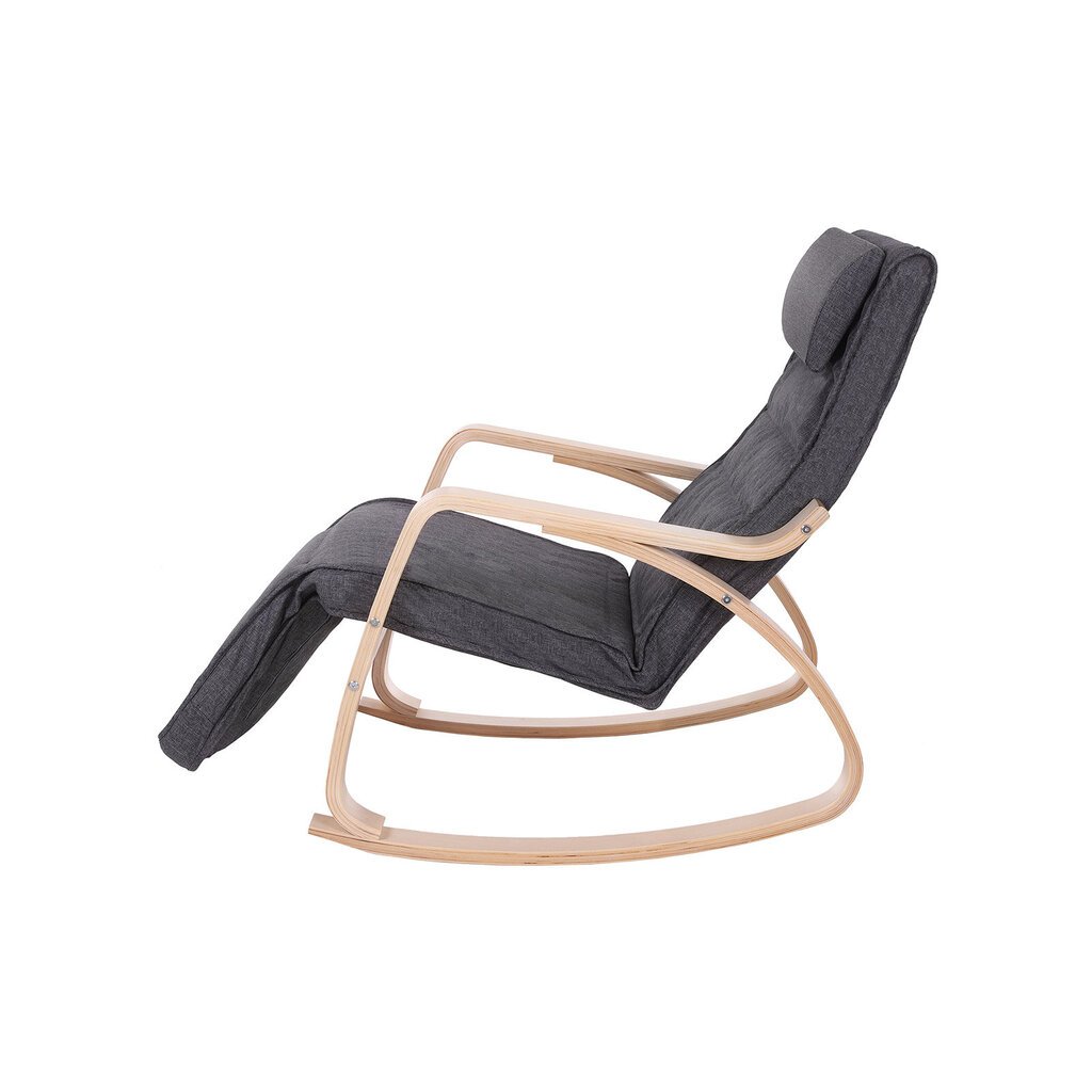 Supama kėdė su reguliuojama kojų atrama LYY42GYZ, tamsiai pilka kaina ir informacija | Svetainės foteliai | pigu.lt