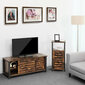 TV spintelė LTV41BX, 110 x 40 x 45 cm, ruda/juoda kaina ir informacija | TV staliukai | pigu.lt