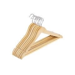 Набор деревянных вешалок 20 шт. CRW001-20 цена и информация | Вешалки и мешки для одежды | pigu.lt