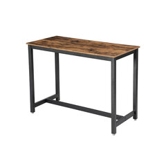 Baro stalas, 120 x 60 x 90 cm, rudas kaina ir informacija | Virtuvės ir valgomojo stalai, staliukai | pigu.lt