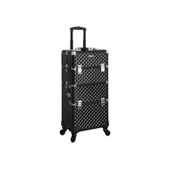 Kosmetikos lagaminas ant ratukų, juodos spalvos kaina ir informacija | Kosmetinės, veidrodėliai | pigu.lt