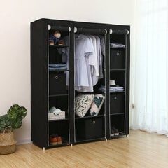 Многофункциональный модульный шкаф 175 х 150 см., черный цена и информация | Шкафы | pigu.lt