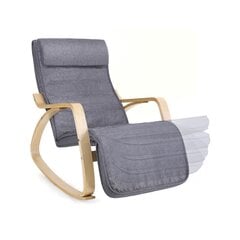 Вращающееся кресло с регулируемой подставкой для ног LYY11G, серый цена и информация | Кресла в гостиную | pigu.lt
