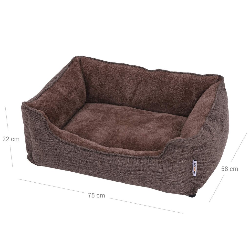 Šunų guolis, 75 cm, rudas цена и информация | Guoliai, pagalvėlės | pigu.lt