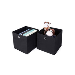 Набор коробок, 4 детали, черный цена и информация | Ящики для вещей | pigu.lt