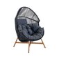 Pastatomas krėslas Holand kokon, juodas/rudas kaina ir informacija | Lauko kėdės, foteliai, pufai | pigu.lt