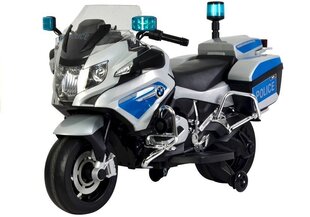 Elektrinis motociklas vaikams BMW R1200 Police, sidabrinis kaina ir informacija | Elektromobiliai vaikams | pigu.lt