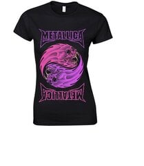 Marškinėliai trumpomis rankovėmis moterims Metallica Yin Yang kaina ir informacija | Marškinėliai moterims | pigu.lt