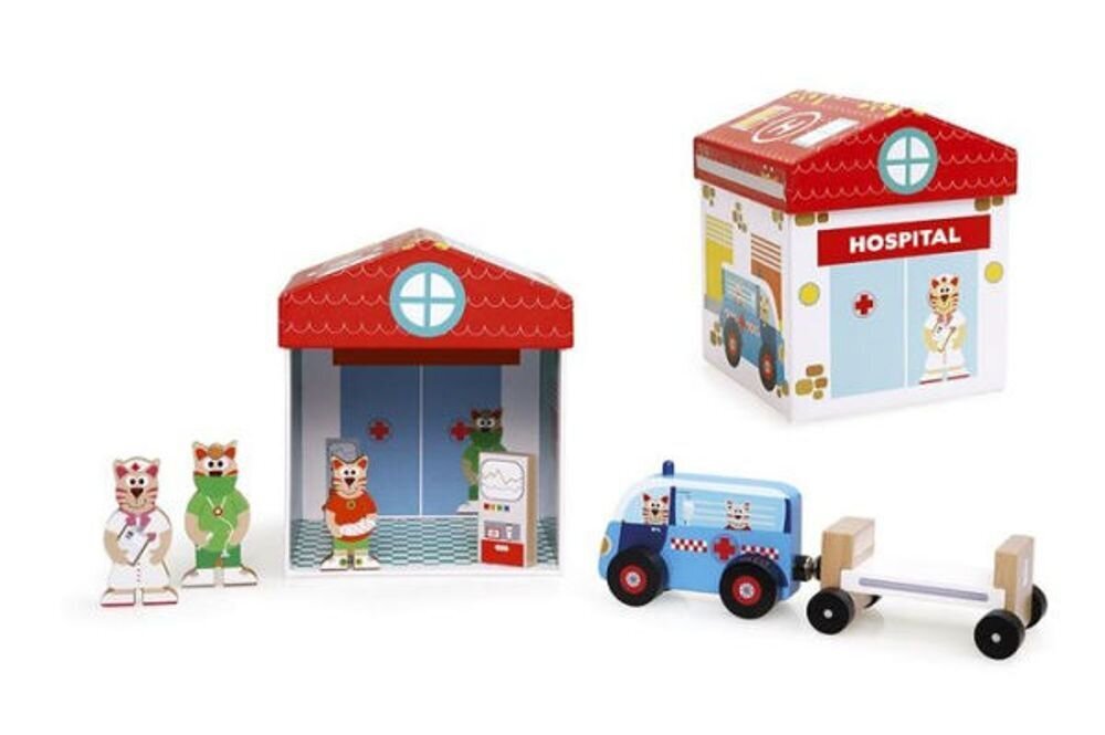 Žaidimų dėžė Play Box Hospital 2in1 Scratch Mix+Play, 6181104 kaina ir informacija | Žaislai mergaitėms | pigu.lt