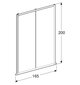 Dušo durys IDO Showerama 8-1 165, skaidrus stiklas kaina ir informacija | Dušo durys ir sienelės | pigu.lt
