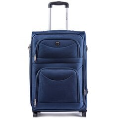 Средний чемодан Wings 6802, М, синий цена и информация | Чемоданы, дорожные сумки | pigu.lt